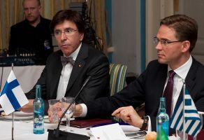 Di Rupo en Jirki Katainen